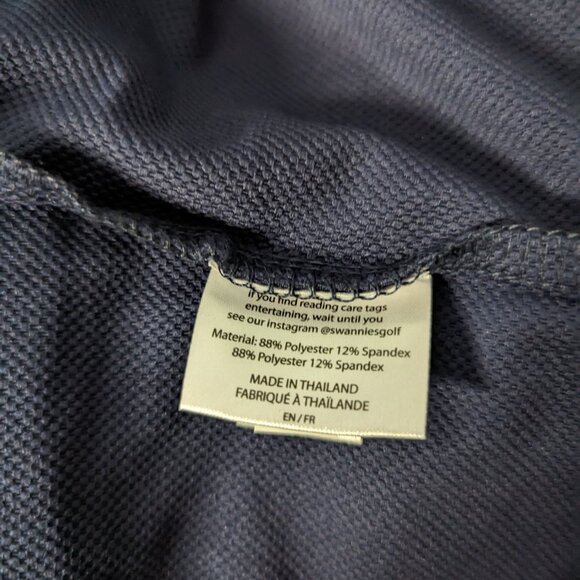 New Swannies Vandyke Mens XL Navy Blue Lightweight Performance Zip Golf Hoodie - Picture 4 of 8